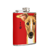 Italienischer Greyhound-Farbblock Flachmann (Rechts)