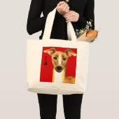 Italienischer Greyhound-Farbblock Jumbo Stoffbeutel (Vorderseite (Produkt))