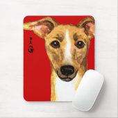Italienischer Greyhound-Farbblock Mousepad (Mit Mouse)