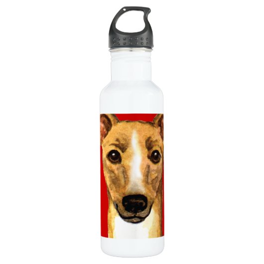 Italienischer Greyhound-Farbblock Trinkflasche (Vorderseite)