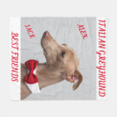 ITALIENISCHER GREYHOUND FLEECE BLANKET MIT NAMEN. (Vorderseite (Horizontal))
