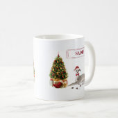 Italienischer Greyhound Funny Christmas Dog mit Ba Kaffeetasse (VorderseiteRechts)
