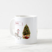 Italienischer Greyhound Funny Christmas Dog mit Ba Kaffeetasse (Vorderseite Links)