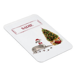 Italienischer Greyhound Funny Christmas Dog mit Ba Magnet
