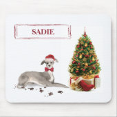 Italienischer Greyhound Funny Christmas Dog mit Ba Mousepad (Vorne)