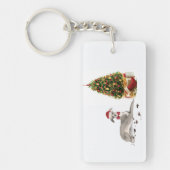 Italienischer Greyhound Funny Christmas Dog mit Ba Schlüsselanhänger (Vorderseite)