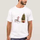 Italienischer Greyhound Funny Christmas Dog mit Ba T-Shirt (Vorderseite)