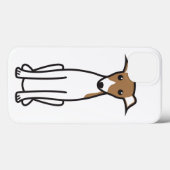 Italienischer Greyhound Hund Cartoon Case-Mate iPhone Hülle (Rückseite (Horizontal))
