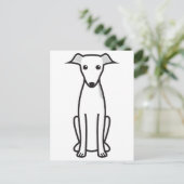 Italienischer Greyhound Hund Cartoon Postkarte (Stehend Vorderseite)