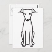 Italienischer Greyhound Hund Cartoon Postkarte (Vorne/Hinten)