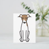 Italienischer Greyhound Hund Cartoon Postkarte (Stehend Vorderseite)