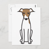 Italienischer Greyhound Hund Cartoon Postkarte (Vorne/Hinten)