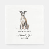 Italienischer Greyhound Hund Hochzeit Napkins mit  Serviette (Vorderseite)