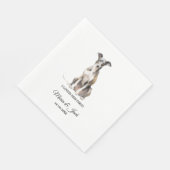 Italienischer Greyhound Hund Hochzeit Napkins mit  Serviette (Ecke)