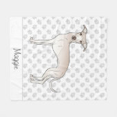 Italienischer Greyhound-Hund mit einem Namen Fleecedecke (Vorderseite (Horizontal))