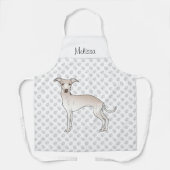 Italienischer Greyhound-Hund mit einem Namen Schürze (Vorderseite)