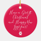 Italienischer Greyhound Hund - Silhouette und Herz Keramik Ornament (Hinten)