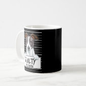 Italienischer Greyhound Mugshot Guilty Dog Kaffeetasse (Vorderseite Links)