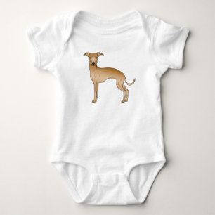 Italienischer Greyhound Niedlicher Cartoon Dog Des Baby Strampler