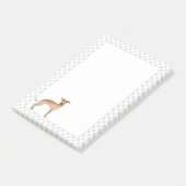 Italienischer Greyhound Niedlicher Cartoon Hund mi Post-it Klebezettel (angewinkelt)