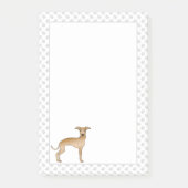 Italienischer Greyhound Niedlicher Cartoon Hund mi Post-it Klebezettel (Vorderseite)