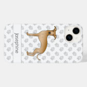 Italienischer Greyhound Niedlicher Hund mit Indivi Case-Mate iPhone Hülle (Rückseite (Horizontal))