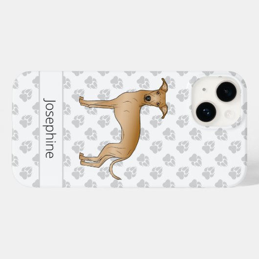 Italienischer Greyhound Niedlicher Hund mit Indivi Case-Mate iPhone Hülle (Rückseite (Horizontal))