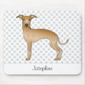Italienischer Greyhound Niedlicher Hund mit Indivi Mousepad (Vorne)