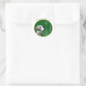 Italienischer Greyhound Peace Runder Aufkleber (Tasche)