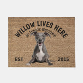 Italienischer Greyhound Personalisierter Hund Love Fußmatte (Vorderseite)