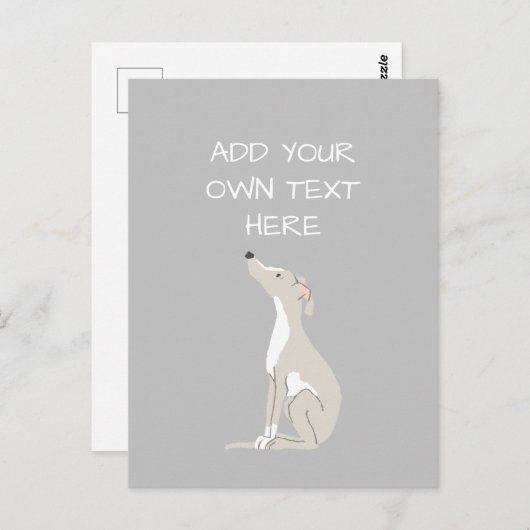 Italienischer Greyhound Personalisierter Hund Name Postkarte (Vorne/Hinten)