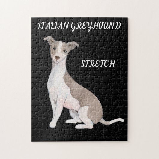 ITALIENISCHER GREYHOUND PUZZLE & PERSONALISIERTER (Vertikal)