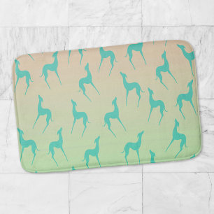 Italienischer Greyhound Silhouette Pattern Dog Lie Badematte