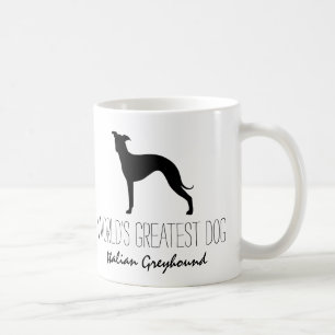 Italienischer Greyhound-Silhouette-Weltgrößter H Kaffeetasse
