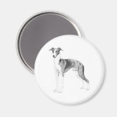 Italienischer Greyhound-Stil Magnet (Vorderseite/Rückseite)
