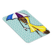 Italienischer Greyhound Umbrella Crazy Magnet (Rechte Seite)