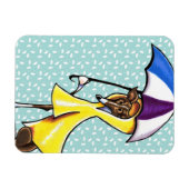 Italienischer Greyhound Umbrella Crazy Magnet (Horizontal)