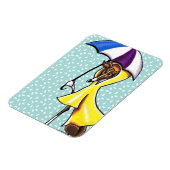 Italienischer Greyhound Umbrella Crazy Magnet (Linke Seite)