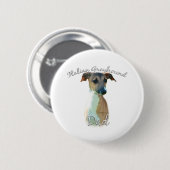 Italienischer Greyhound-Vater 2 Button (Vorne & Hinten)