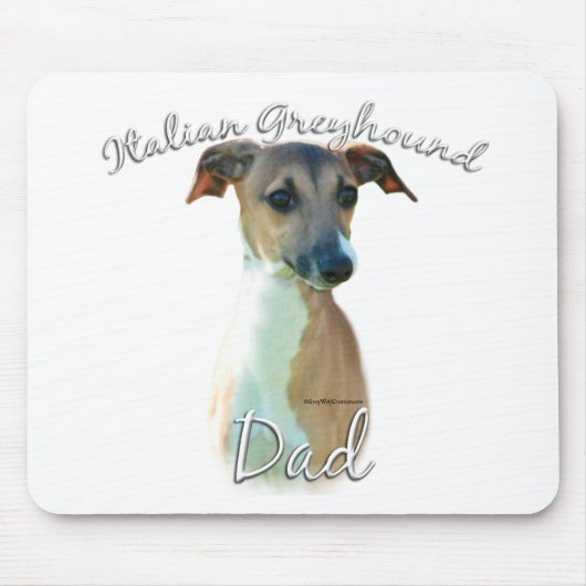 Italienischer Greyhound-Vater 2 Mousepad (Vorne)