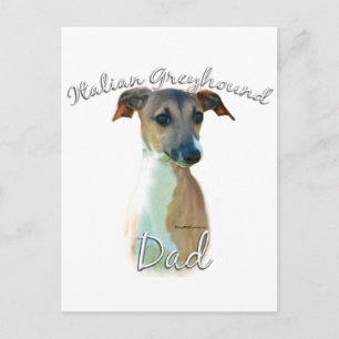 Italienischer Greyhound-Vater 2 Postkarte