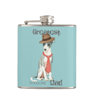 Italienischer Greyhound-Vater Flachmann