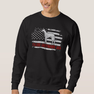 Italienischer Greyhound-Vater gestört American Fla Sweatshirt
