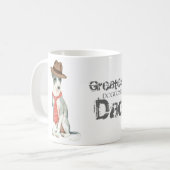 Italienischer Greyhound-Vater Kaffeetasse (Vorderseite Links)