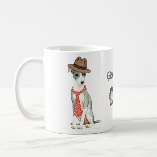 Italienischer Greyhound-Vater Kaffeetasse (Links)