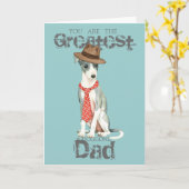 Italienischer Greyhound-Vater Karte (Gelbe Blume)