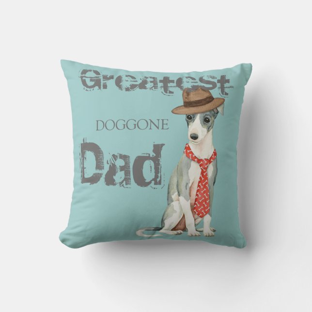 Italienischer Greyhound-Vater Kissen (Vorderseite)