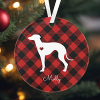 Italienischer Greyhound Weihnachten Karierter Hund