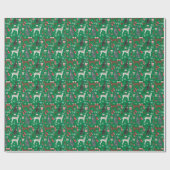 Italienischer Greyhound Weihnachtshund Geschenkpapier (Flach)