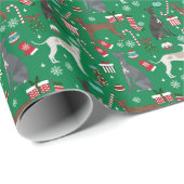 Italienischer Greyhound Weihnachtshund Geschenkpapier (Rolleneckpunkt)